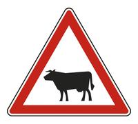 Panneau triangle Passage d'animaux domestiques 500 Ecolign A15a1 cl1 - NADIA SIGNALISATION - TRI500E1A15a1