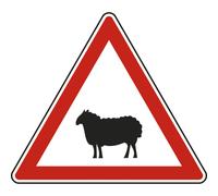 Panneau triangle Passage d'animaux domestiques 500 Ecolign A15a2 cl2 - NADIA SIGNALISATION - TRI500E2A15a2