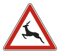 Panneau triangle Passage d'animaux sauvages 700 Ecolign A15b cl2 - NADIA SIGNALISATION - TRI700E2A15b