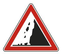 Panneau triangle Risque Chute/Pierres Présentes 1000 Ecolign A19 cl2 - NADIA SIGNALISATION - TRI1000E2A19