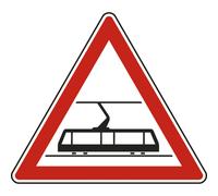Panneau triangle traversée de véhicules transport en commun 1000 Ecolign A9 cl1 - NADIA SIGNALISATION - TRI1000E1A9