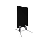 Panneau trottoir ardoise sur piétement métal blanc - Dimensions 120 cm x 60 cm