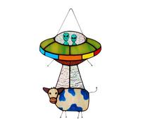 Panneau Ufo Peint En Acrylique Pour Chambre D'enfants, Accessoires Durables Suspendus, Porte, Vache Extraterrestre, Pendentif De Décoration De Maison, Ornements, Cadeau De Fenêtre
