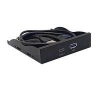 Panneau USB 3.0 + type C pour lecteur de disquette longue durée adapté pour châssis d'ordinateur de 5,25 pouces panneau d'installation de disque dur