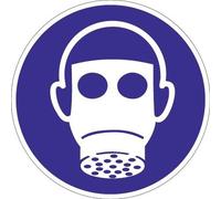 Panneau Utiliser une protection respiratoire D.200mm Ku. bleu/blanc ASR A1.3 DIN EN ISO 7010