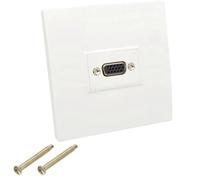 Panneau VGA 86x86mm pour Projecteur d'Ordinateur,Moniteur,Prise Directe Femelle Sans Soudure,DB15Pin,Limitation Murale - Type 86X86mm
