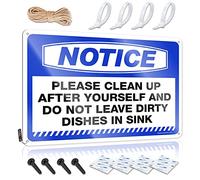 Panneau vintage amusant avec inscription « Please Clean Up After Yourself And Do Not » - Accessoires de bar pour décoration de caverne d'homme (30 x 40 cm)