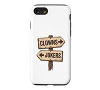 Panneau Vintage en Bois avec flèche Clowns et Jokers Coque pour iPhone SE (2020) / 7/8