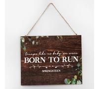 Panneau vintage en bois « Tramps Like Us Baby We Were Born to Run » - Décoration murale pour cabine - Citation inspirante de réchauffement du cœur - Panneau en bois peint pour étagère - 25,4 x 30,5 cm
