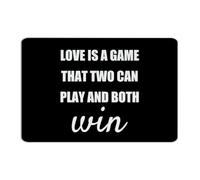 Panneau vintage en métal avec inscription « Love Is A Game That Two Can Play And Both Win » - Décoration d'intérieur - Panneau pour chambre à coucher, bureau, salon - Affiche d'art - Cadeau pour