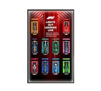 Panneau Vitrine Mural pour Lego Speed Champions F1 77242-77251, Cadre 10 en 1 80×50cm, Support Mural Collection Adulte Voiture de Course, (sans Modèle)(Without USB LED Light)