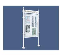 Panneau-vitrines d'information City RAL9010 - 1200x800 - Module initial - Double face - Bandeau-titre - PROCITY - 590510.9010