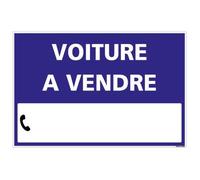 Panneau Voiture à Vendre - Bleu - Plastique rigide AKILUX 3,5mm - Dimensions 600x400 mm - Livré Avec Une Planche de Chiffres - Protection Anti-UV