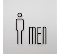 Panneau WC Acrylique Finition Lisse Panneau WC Acrylique Finition(A) | Finition lisse, logo clair, visibilité optimale, réduction confusion, expérience utilisateur