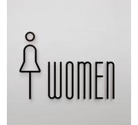 Panneau WC Acrylique Finition Lisse Panneau WC Acrylique Finition(B) | Finition lisse, logo clair, visibilité optimale, réduction confusion, expérience utilisateur
