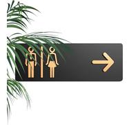 Panneau WC pour un usage professionnel - Panneau acrylique pour gauche et droite, panneau de toilette avec instructions (français non garanti) - Pour centres commerciaux, salons, bâtiments