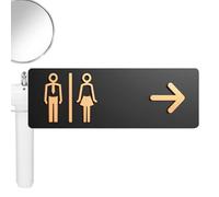 Panneau WC pour usage commercial, adhésive en acrylique gauche et droite, signalisation de toilettes commerciales pour magasins, centres commerciaux, salons, bâtiments, restaurants, cafés et