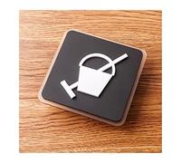 Panneau WC, Tableau de mot de passe en acrylique multicolore, 10x10cm, for salle de bains, toilettes, signe de rappel accroupi(B)