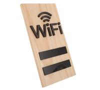Panneau Wi-fi de Table Réinscriptible en Bois et Acrylique | Surface Lisse Effaçable, Format Vertical Compact, pour Accueil, Salles de Réunion, Invités et Usage Professionnel
