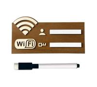 Panneau Wi-Fi en bois - 8,66 pouces avec marqueur | Tableau de bord sans fil effaçable et réutilisable, affichage du mot de passe personnalisé parfait pour entreprise, supermarché, maison, hôtel et