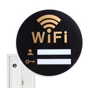 Panneau WiFi en bois acrylique, panneau de décoration WiFi portable, panneau de code WiFi, signe de mot de passe WiFi, panneau de mot de passe WiFi motif, tableau Wi-Fi professionnel avec support en