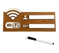 Panneau WiFi en bois avec mot de passe WiFi, élégante et esthétique, plaque murale WiFi pour maison, chambre d'amis, entreprise, décoration d'avis réseau gratuit, essentiel pour les affaires, hôtel
