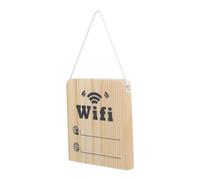 Panneau Wifi en Bois Mot de Passe pour Invités | Bois au Grain , Style Rustique Moderne, pour Appartement, Hall, Mur ou Table