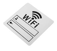 Panneau Wifi Hôtel Mot de Passe Compte Acrylique Argenté Mural