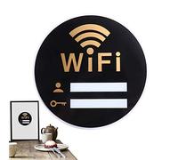Panneau WiFi - Panneau de code WiFi | Panneau WiFi autocollant en acrylique résistant à l'usure pour cinéma salle à manger Zorq