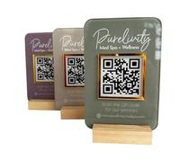 Panneau WiFi, Panneau de paiement for réseaux sociaux avec code QR, 15,2 x 10, cm (6 4 pouces), 3