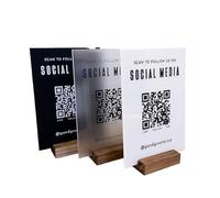 Panneau WiFi, Panneau QR code personnalisé en acrylique for entreprises, idéal for les réseaux sociaux et paiements