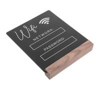Panneau WiFi, Tableau blanc inscriptible en acrylique avec base bois et stylo multicolore (lot de 2) for Wi-Fi(Black)