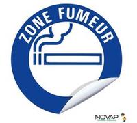 Panneau ''Zone fumeur'' Vinyle adhésif D80mm - NOVAP - 4031323