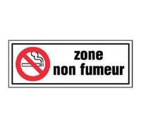 Panneau ''Zone non fumeur'' rigide 330x120mm - NOVAP - 4140568