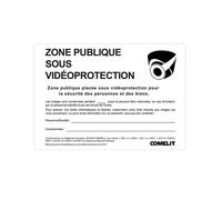 Panneau Zone Surveillée, Lieu Public - COMELIT 43502E