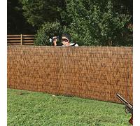 Panneaux - 0,6 à 1,5 m de haut x 5 m de long, clôture de jardin en bambou, pare-soleil extérieur, parfait pour l'intimité de la piscine et de la terrasse (130 x 800 cm)