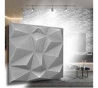 Panneaux 3D 50cm x 50cm polystyrène XPS PSE, panneaux muraux & panneaux de plafond, décors modèle diamant 12m² - 48 pièces