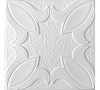 Panneaux 3D en souple pur polystyrène XPS PS, panneau de plafond 50x50cm, décors muraux, revêtement mural, de 2-3 mm d'épaisseur (25m², 0857)