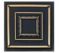 Panneaux 3D, panneaux en polystyrène, panneaux de plafond rétro, panneaux muraux 3D, décorations, plafonds, revêtement mural vintage, 3 mm d'épaisseur, 50 x 50 cm / 6m² - 24 pièces (86-ZL-123)