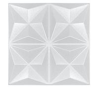 Panneaux 3D Polystyrène XPS Styrofoam - Panneaux muraux et de plafond modernes - Panneaux muraux légers et flexibles - 50x50cm / 12m² - 48 pièces (Blanc 01)
