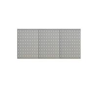 vidaXL Panneaux à chevilles muraux 3 pcs 40x58 cm Acier Gris G