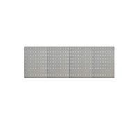 Panneaux à chevilles muraux - - 40x58 cm - Acier - Gris - 4 pcs