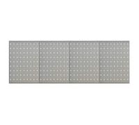 vidaXL Panneaux à chevilles muraux 4 pcs 40x58 cm Acier Gris