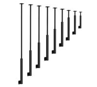 Panneaux à lamelles en métal antidérapant pour cloisons de séparation de pièce 30 à 160 cm pour escaliers, jardins, couloirs et lofts, poignée montée au plafond pour garde-corps de sécurité des