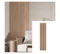 Panneaux à lattes 3D pour décoration murale et plafond intérieurs, panneau mural en bois massif texturé, panneaux d'accentuation cannelés pour la maison et le bureau