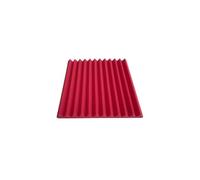 Panneaux Acoustiques 24PCS Absorption Treatment Wall Panel Sound Foam Sponge Acoustic Protective Soundproof 30x30x2.5cm(Red,Normal Density)