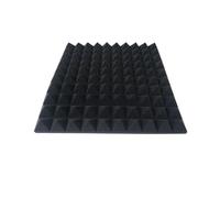 Panneaux Acoustiques 6PCS 50x50x5cm Studio Acoustic Foam Soundproof Sound Absorption Treatment Wall Panel Wedge Protective Sponge(Black)