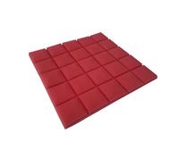 Panneaux Acoustiques 6Pcs Studio Acoustic Foam Soundproof Wall Panels Sound Absorption Treatment Wedge Protective Soundproofing Sponge 50x50x3cm(Red)
