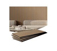 VEVOR Panneau acoustique mural à lattes 1200×600 mm lamelles MDF réduction du bruit chêne clair