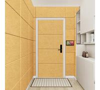 Panneaux Acoustiques Auto-Adhésifs, Mousse Isolation Acoustique Haute Densité avec du Papier Texturé, Panneau Acoustique Mousse Anti Bruit Decoratif pour Murs Portes(Jaune,30 x 60 cm 5pcs)